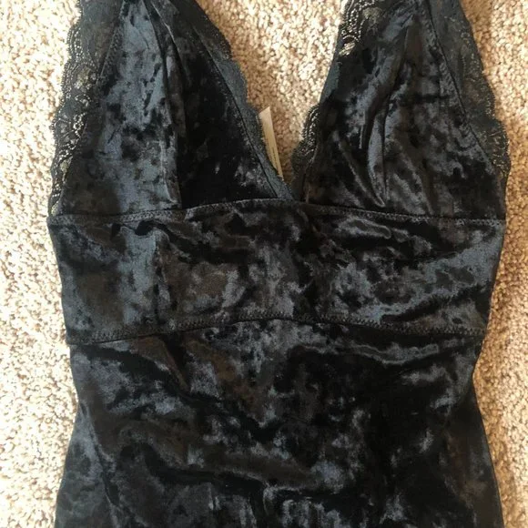 Free People Black Velvet Dress - Picture 5 of 5